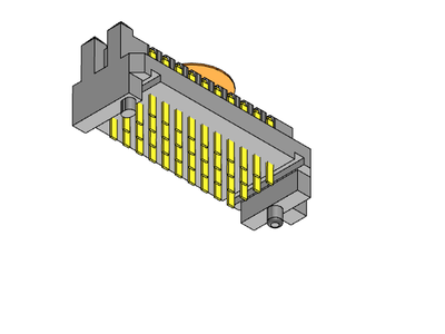 40 Position Connector High Density Array, Male Surface Mount Gold - 4