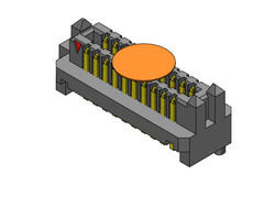 40 Position Connector High Density Array, Male Surface Mount Gold - 3