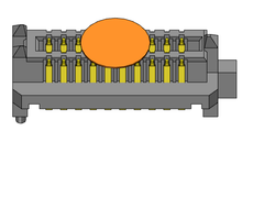 40 Position Connector High Density Array, Male Surface Mount Gold - 2