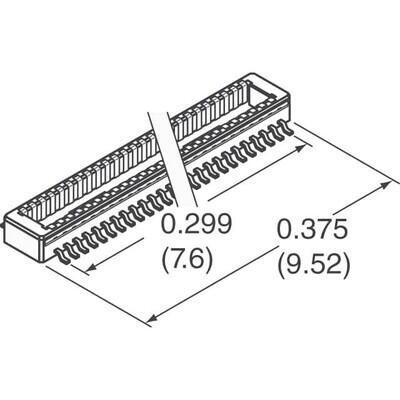 40 Position Connector Plug, Outer Shroud Contacts Surface Mount Gold - 2