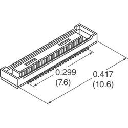 40 Position Connector Receptacle, Center Strip Contacts Surface Mount Gold - 2