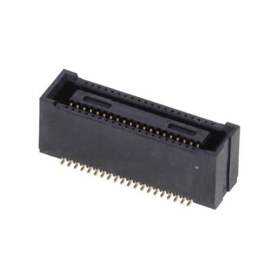 40 Position Connector Receptacle, Center Strip Contacts Surface Mount Gold - 1