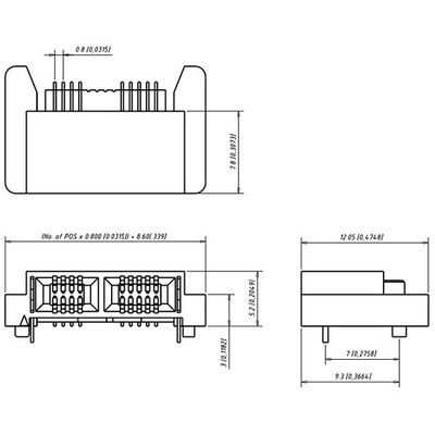 40 Position Female Connector Non Specified - Dual Edge Gold 0.031