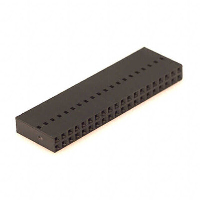 40 Position Rectangular Housing Connector Receptacle Black 0.100