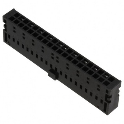 40 Rectangular Connectors - Housings Receptacle Black 0.100