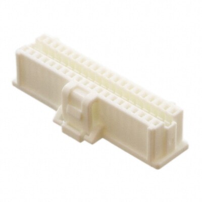 40 Rectangular Connectors - Housings Receptacle White 0.039