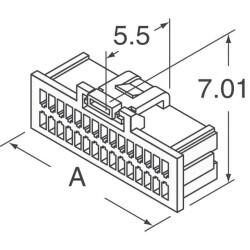 40 Rectangular Connectors - Housings Receptacle White 0.039