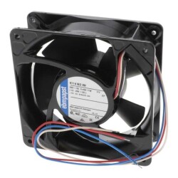 Fan Tubeaxial 24VDC Square - 119mm L x 119mm H Ball 139.5 CFM (3.91m³/min) 3 Wire Leads - ebm-papst Inc.