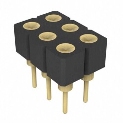 6 Position Spring Mating Target Connector Through Hole - Mill-Max Manufacturing Corp.