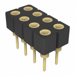 8 Position Spring Mating Target Connector Through Hole - Mill-Max Manufacturing Corp.