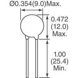 430V 1.2kA Varistor 1 Circuit Through Hole Disc 7mm - 2