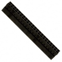 44 Rectangular Connectors - Housings Receptacle Black 0.079