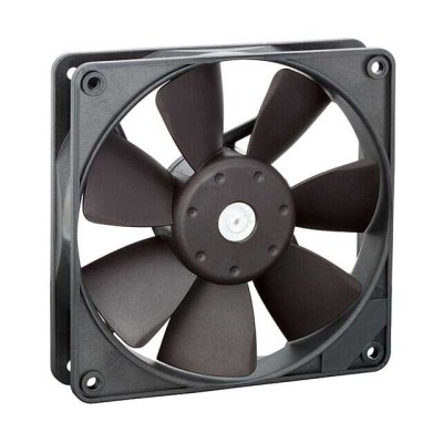 Fan Tubeaxial 12VDC Square - 119mm L x 119mm H Ball 100.1 CFM (2.80m³/min) 3 Wire Leads - 1