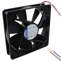 Fan Tubeaxial 12VDC Square - 119mm L x 119mm H Ball 100.1 CFM (2.80m³/min) 3 Wire Leads - ebm-papst Inc. (1)
