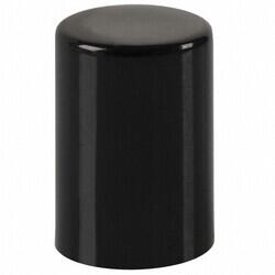 Round Pushbutton Switch Cap Black Snap Fit - C&K