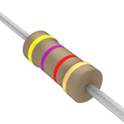 4.7 kOhms ±5% 0.25W, 1/4W Through Hole Resistor Axial Carbon Film - Stackpole Electronics Inc
