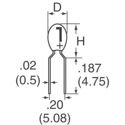 47 µF Tantal Kapasitör / Kondansatör (Koruyucu Kaplamalı) 6.3 V Radial 2Ohm - 3