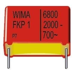 4700 pF Film Capacitor 650V 1600V (1.6kV) Polypropylene (PP), Metallized Radial - WIMA