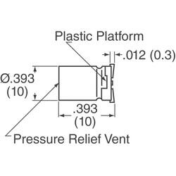 470µF 25V Aluminum Electrolytic Capacitors Radial, Can - SMD 1000 Hrs @ 105°C - 3