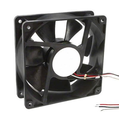 Fan Tubeaxial 24VDC Square - 119mm L x 119mm H Ball 108.0 CFM (3.02m³/min) 3 Wire Leads - 1