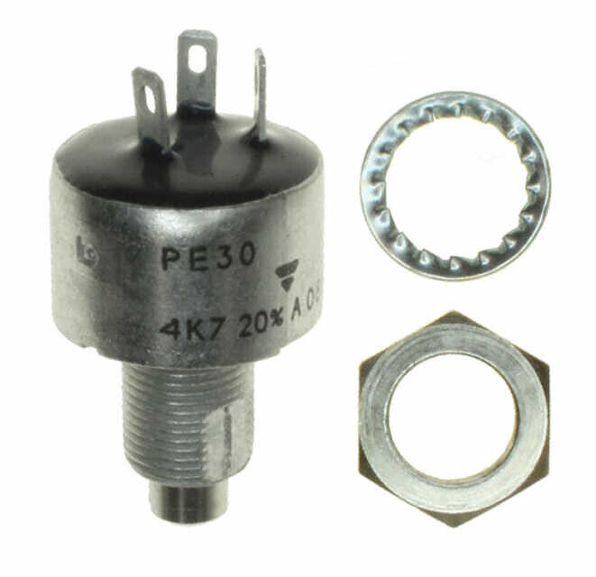 4.7k Ohm 1 Gang Linear Panel Mount Potentiometer 1.0 Turns Cermet 3w Solder Lug