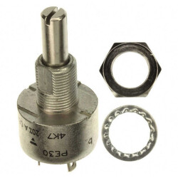 4.7k Ohm 1 Gang Linear Panel Mount Potentiometer 1.0 Turns Cermet 3W Solder Lug - Vishay Sfernice