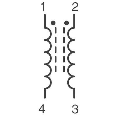 4.7mH @ 100kHz 2 Line Common Mode Choke Surface Mount 20 kOhms @ 1MHz 500mA DCR 750mOhm - 5