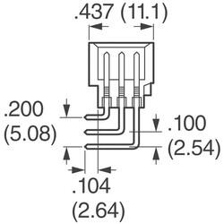 48 Position Din Connector Plug, Male Pins Gold Through Hole, Right Angle - TE Connectivity AMP Connectors (1)