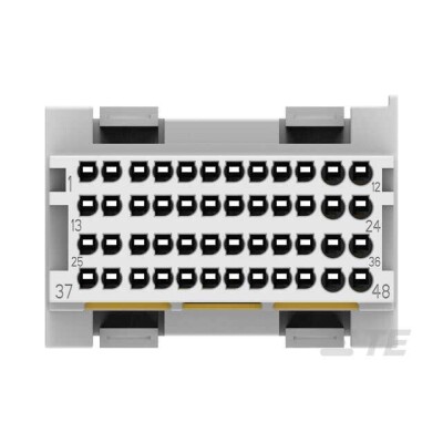 48 Position Rectangular Housing Connector Receptacle White - 4