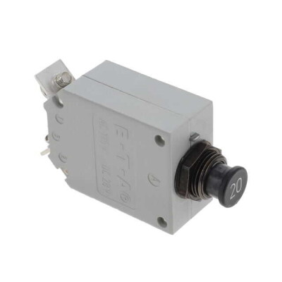 Circuit Breaker Thermal 20A 230 V AC 28 V DC Push-Pull Plunger Panel Mount - 1