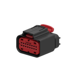 16 Rectangular Connectors - Housings Housing for Female Insert Black 0.100