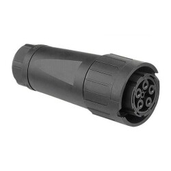5 (4 + PE) Position Circular Connector Plug, Female Sockets Screw - Amphenol Tuchel Industrial