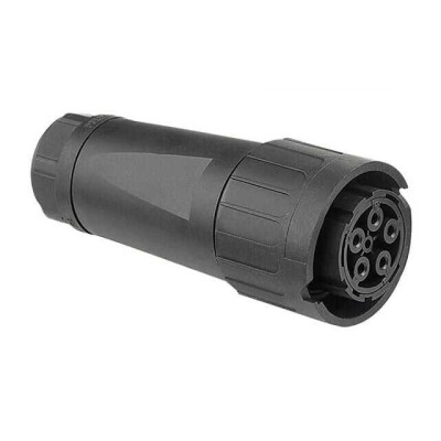 5 (4 + PE) Position Circular Connector Plug, Female Sockets Screw - 1