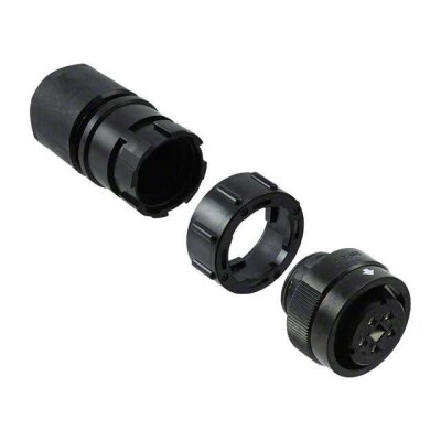 5 (4 Power + PE) Position Circular Connector Plug, Female Sockets Solder Cup - 1