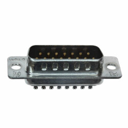 15 Position D-Sub Plug, Male Pins Connector - TE Connectivity AMP Connectors