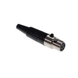 5 Position Circular Connector Plug, Female Sockets Solder Cup - 1