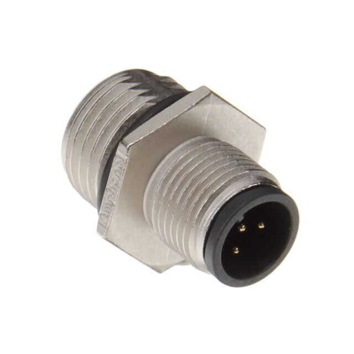 5 Position Circular Connector Plug, Male Pins Solder Cup - 1