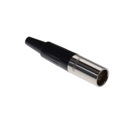 5 Position Circular Connector Receptacle, Male Pins Solder Cup - Amphenol Audio