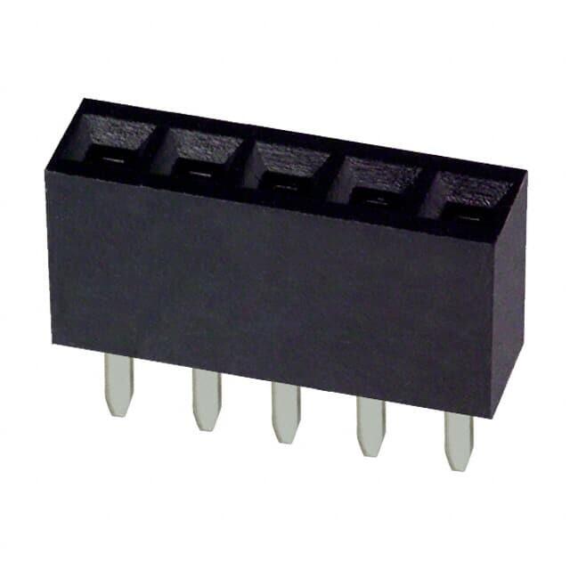5 Position Header Connector 0.100" (2.54mm) Through Hole Tin