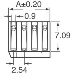 5 Position Spring Compression Contact, Male Connector Surface Mount - 3