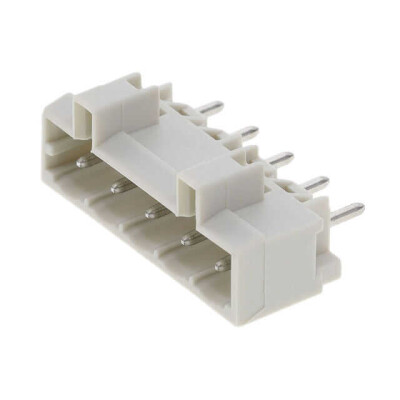 5 Position Terminal Block Header, Male Pins, Shrouded (4 Side) 0.197