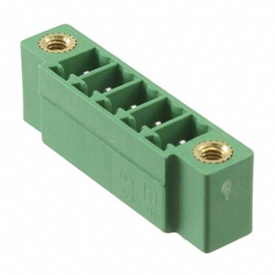 5 Position Terminal Block Header, Male Pins, Shrouded (4 Side) 0.150