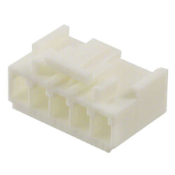 5 Rectangular Connectors - Housings Receptacle Natural 0.156