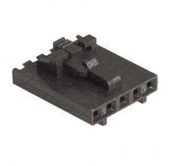 5 Rectangular Connectors - Housings Receptacle Black 0.100