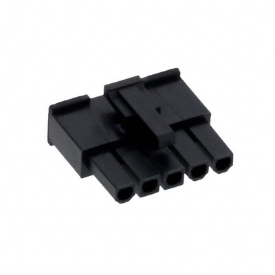 5 Rectangular Connectors - Housings Receptacle Black 0.165