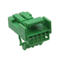 5 Rectangular Connectors - Housings Receptacle Green 0.098