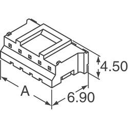 5 Rectangular Connectors - Housings Receptacle Natural 0.079