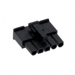 5 Rectangular Connectors - Housings Receptacle Black 0.165