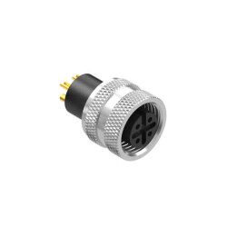 4 Position Circular Connector Receptacle, Female Sockets Solder Cup - Tensility International Corp (1)