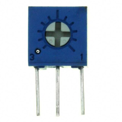 50 kOhms 0.5W, 1/2W PC Pins Through Hole Trimmer Potentiometer Cermet 1.0 Turn Side Adjustment - 1